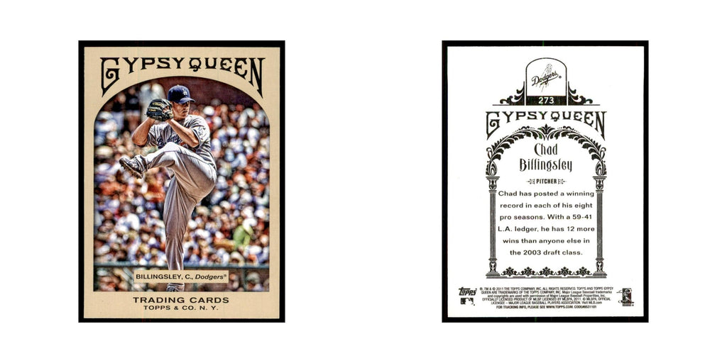 2011 Topps Gypsy Queen Chad Billingsley Dodgers #273