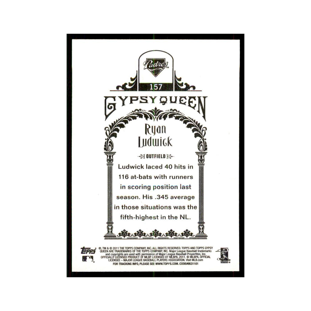 2011 Topps Gypsy Queen Ryan Ludwick Padres #157