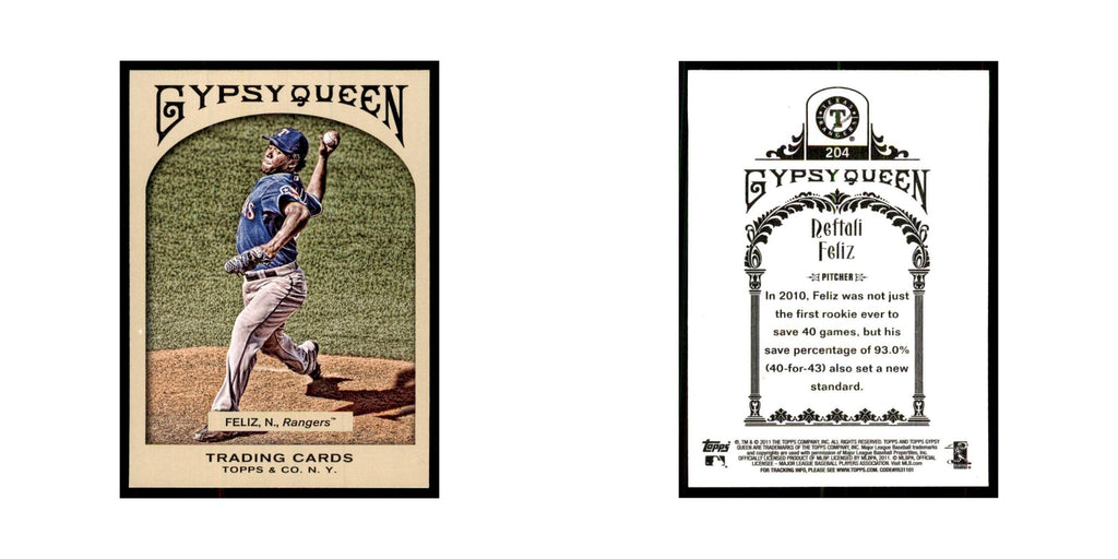 2011 Topps Gypsy Queen Neftali Feliz Rangers #204