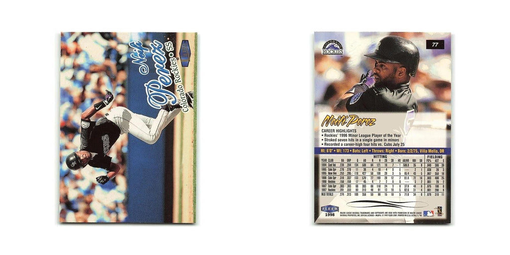 Neifi Perez 1998 Fleer Ultra #77 Colorado Rockies Baseball Card NM