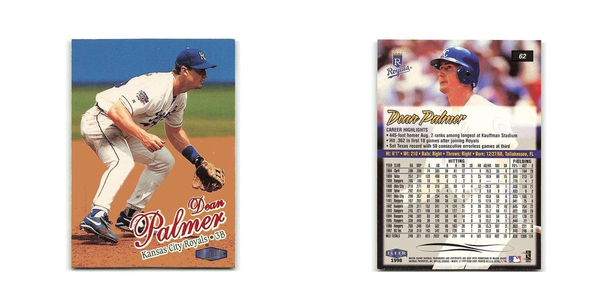 Dean Palmer 1998 Fleer Ultra #62 Kansas City Royals Baseball Card NM