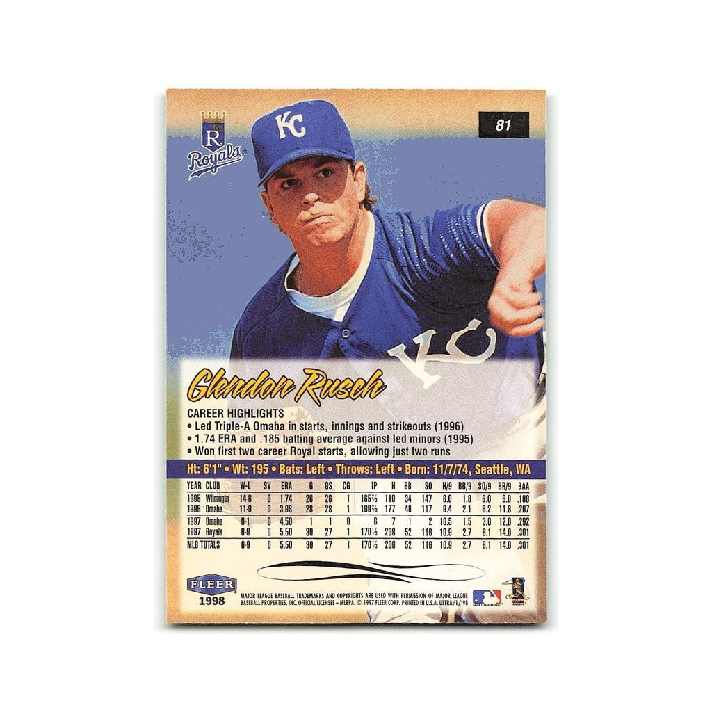 Glendon Rusch 1998 Fleer Ultra #81 Kansas City Royals Baseball Card NM