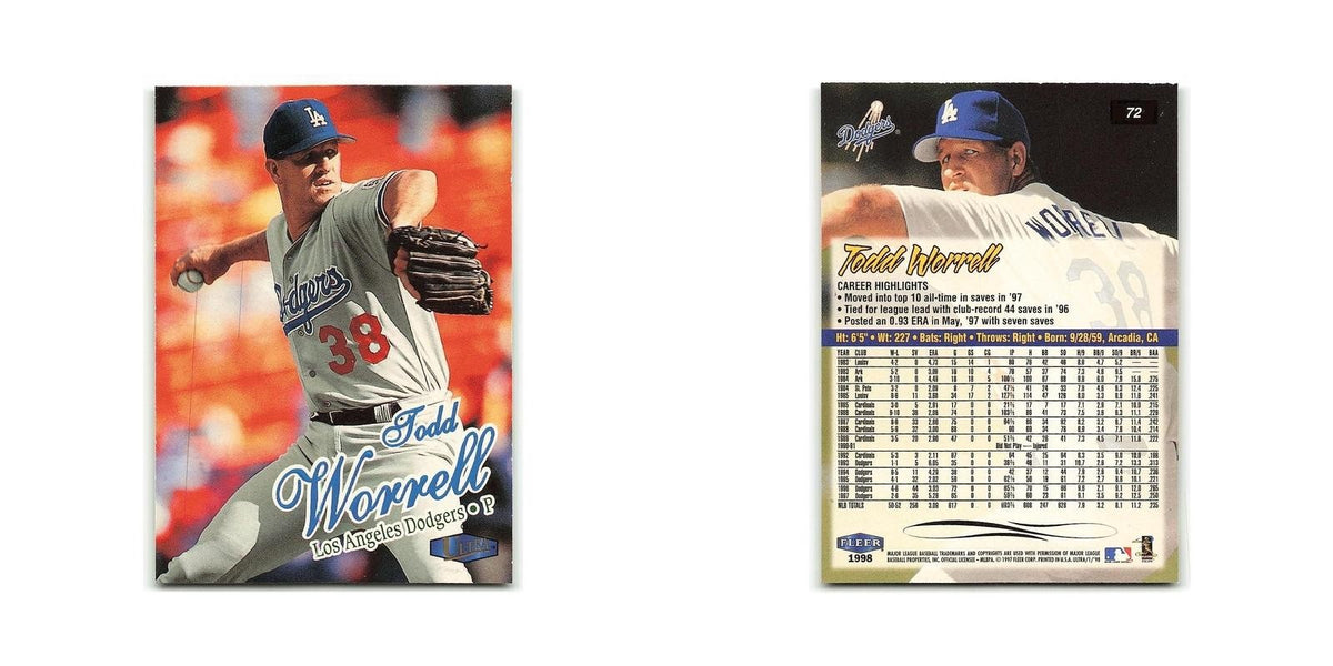 Todd Worrell 1998 Fleer Ultra #72 Los Angeles Dodgers Baseball Card NM