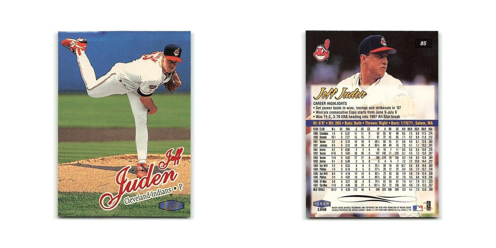 Jeff Juden 1998 Fleer Ultra #85 Cleveland Indians Baseball Card NM