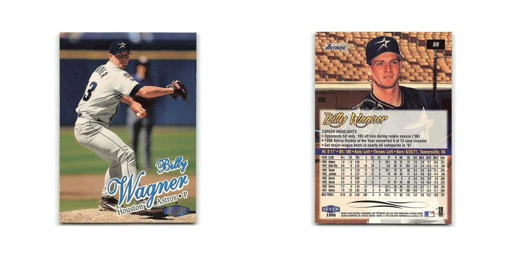Billy Wagner 1998 Fleer Ultra #59 Houston Astros Baseball Card NM