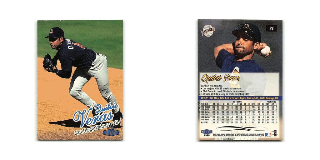 Quiilvio Veras 1998 Fleer Ultra #79 San Diego Padres Baseball Card NM