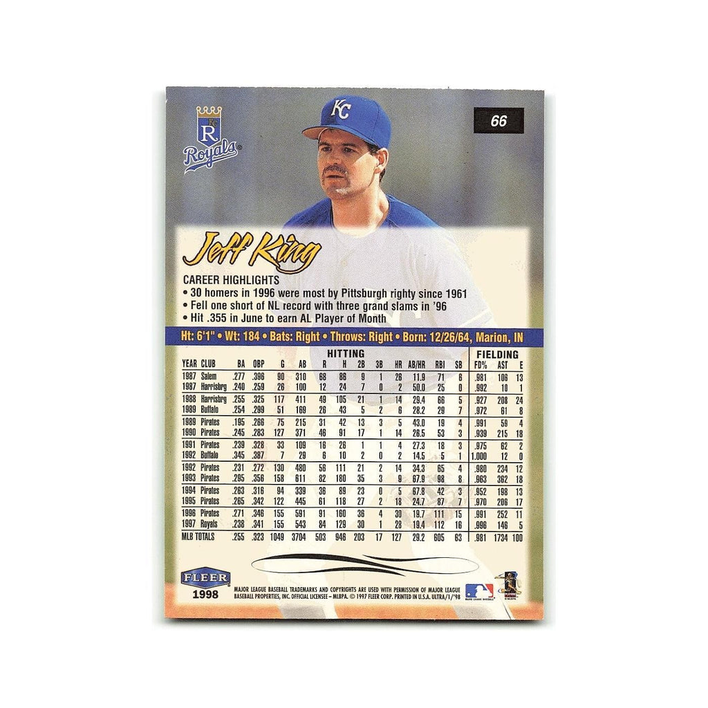 Jeff King 1998 Fleer Ultra #66 Kansas City Royals Baseball Card NM