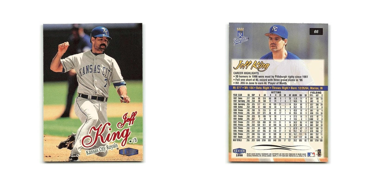 Jeff King 1998 Fleer Ultra #66 Kansas City Royals Baseball Card NM