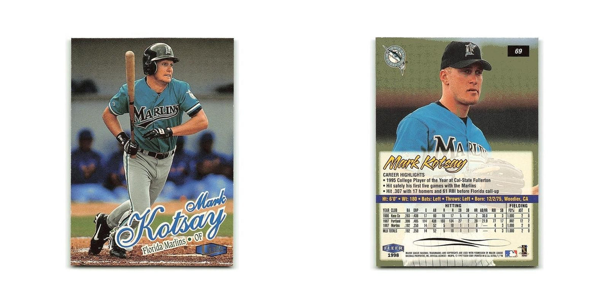 Mark Kotsay 1998 Fleer Ultra #69 Florida Marlins Baseball Card NM