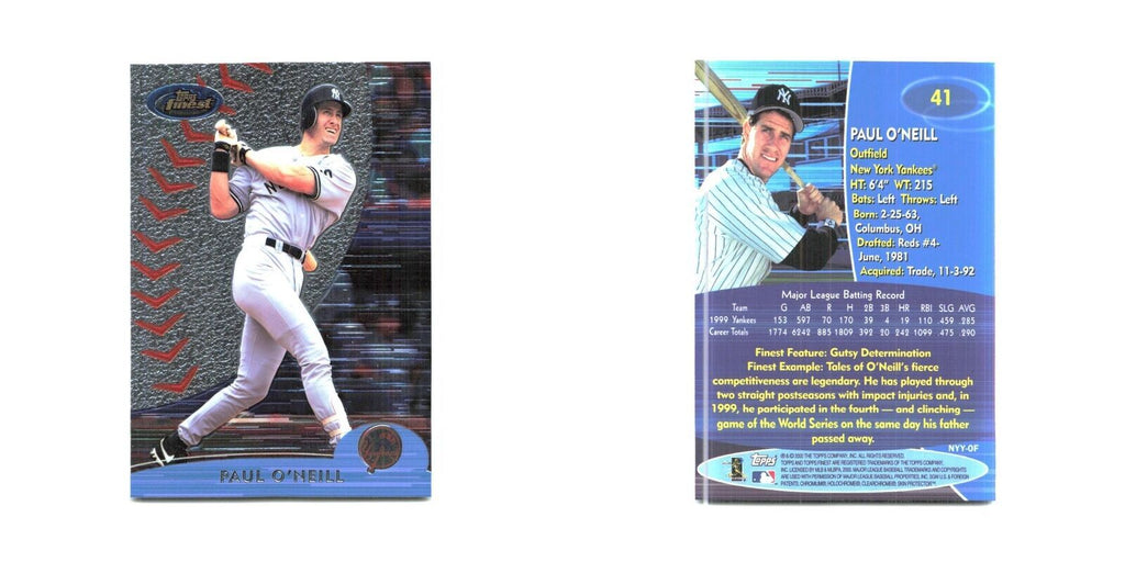 2000 Finest Paul O'Neill Yankees #41