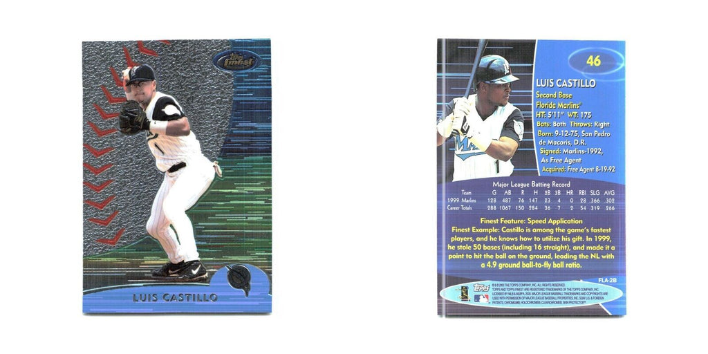 2000 Finest Luis Castillo Florida Marlins #46