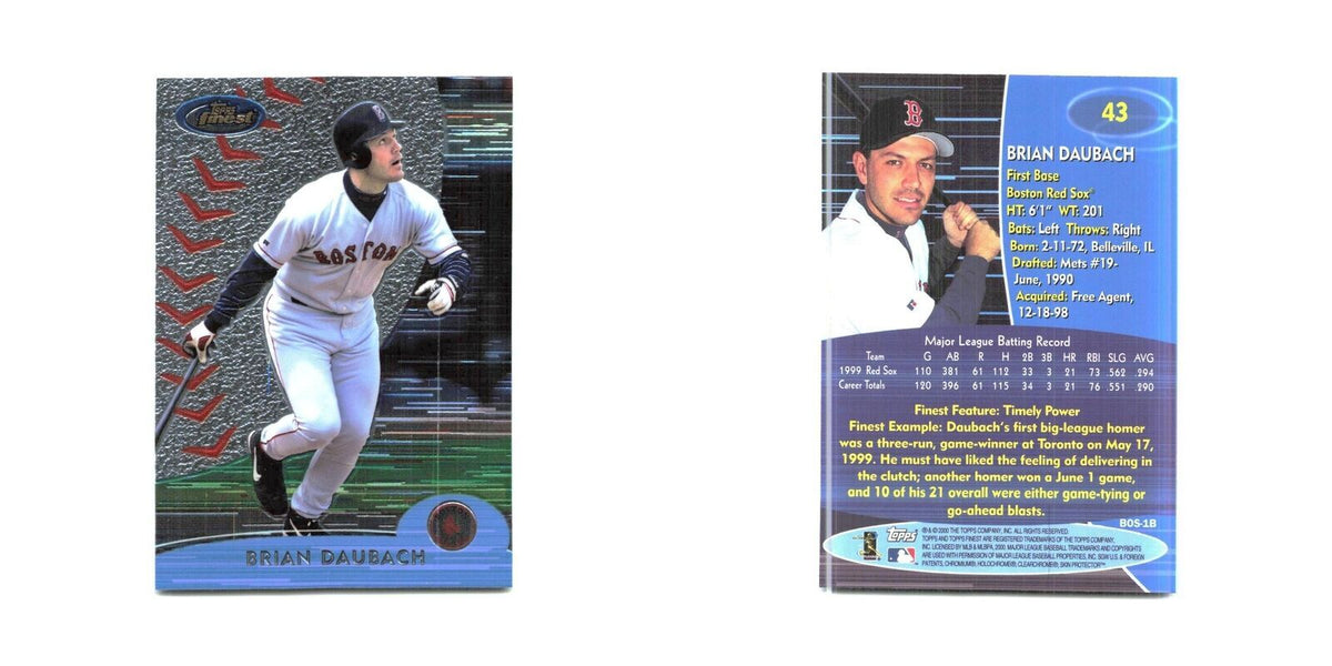 2000 Finest Brian Daubach Red Sox #43