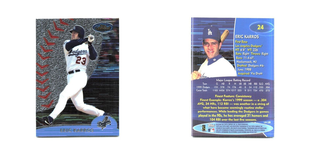 2000 Finest Eric Karros Dodgers #24