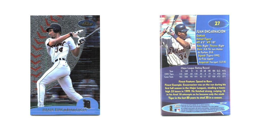 2000 Finest Juan Encarnacion Tigers #27