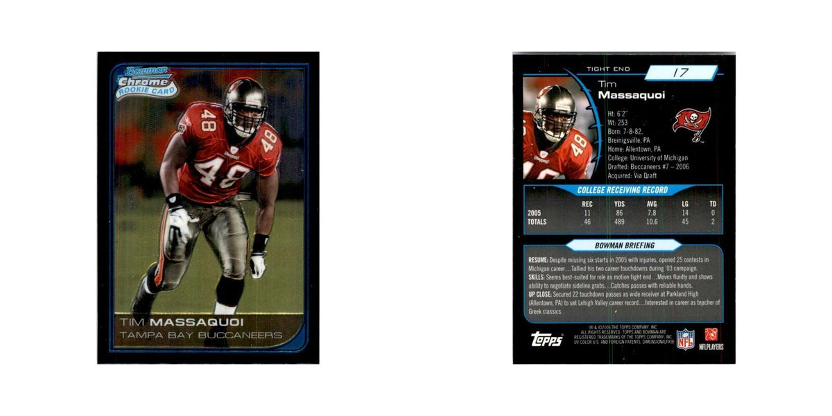 2006 Bowman Chrome Tim Massaquoi RC Football Cards #17