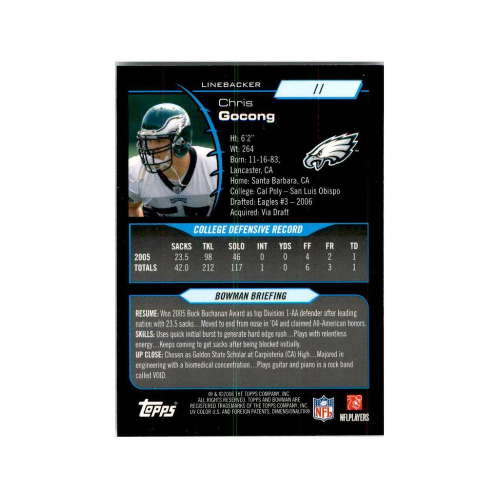 2006 Bowman Chrome Chris Gocong RC Football Cards #11