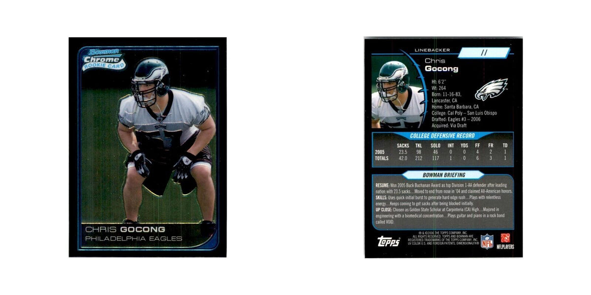 2006 Bowman Chrome Chris Gocong RC Football Cards #11