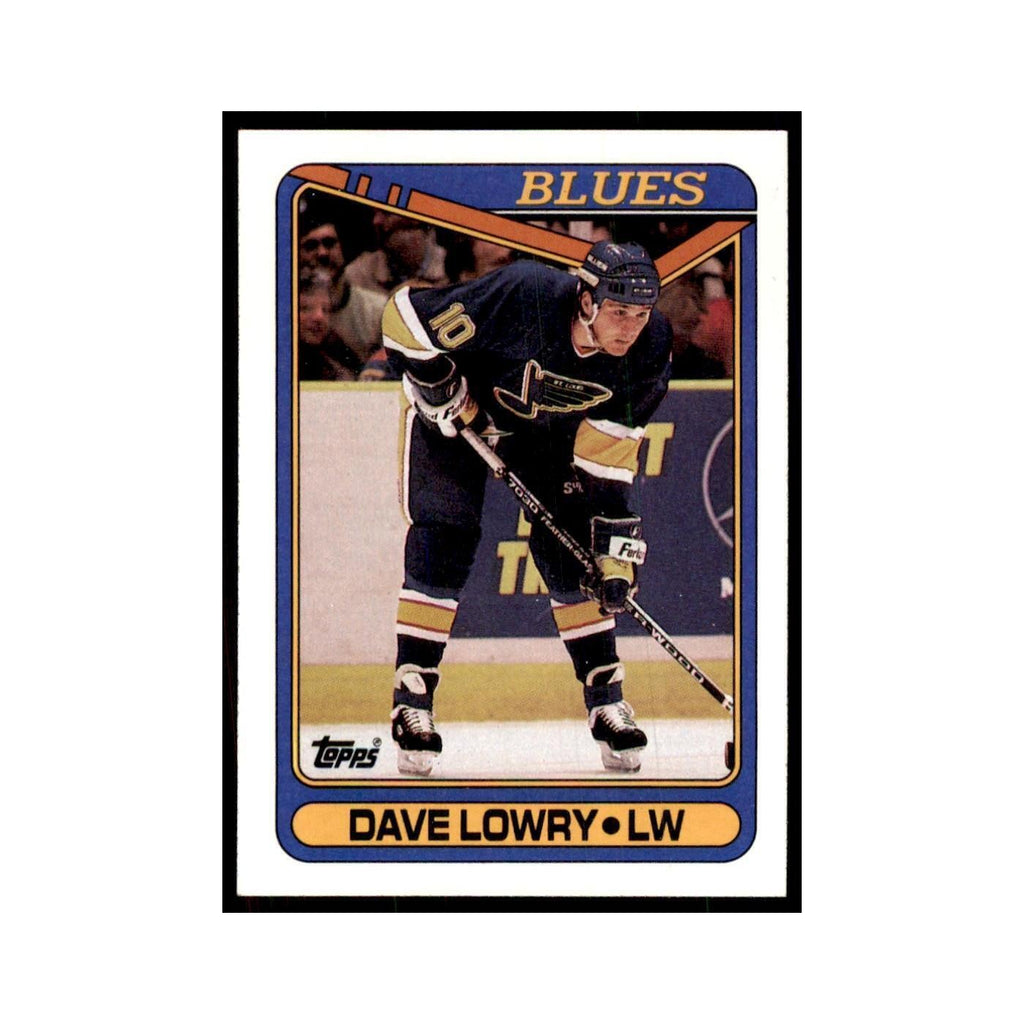 1990 Topps Hockey Card Dave Lowry #370