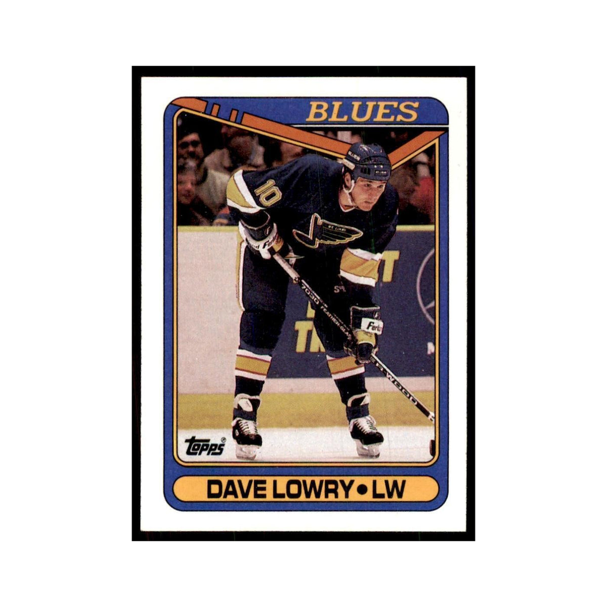 1990 Topps Hockey Card Dave Lowry #370