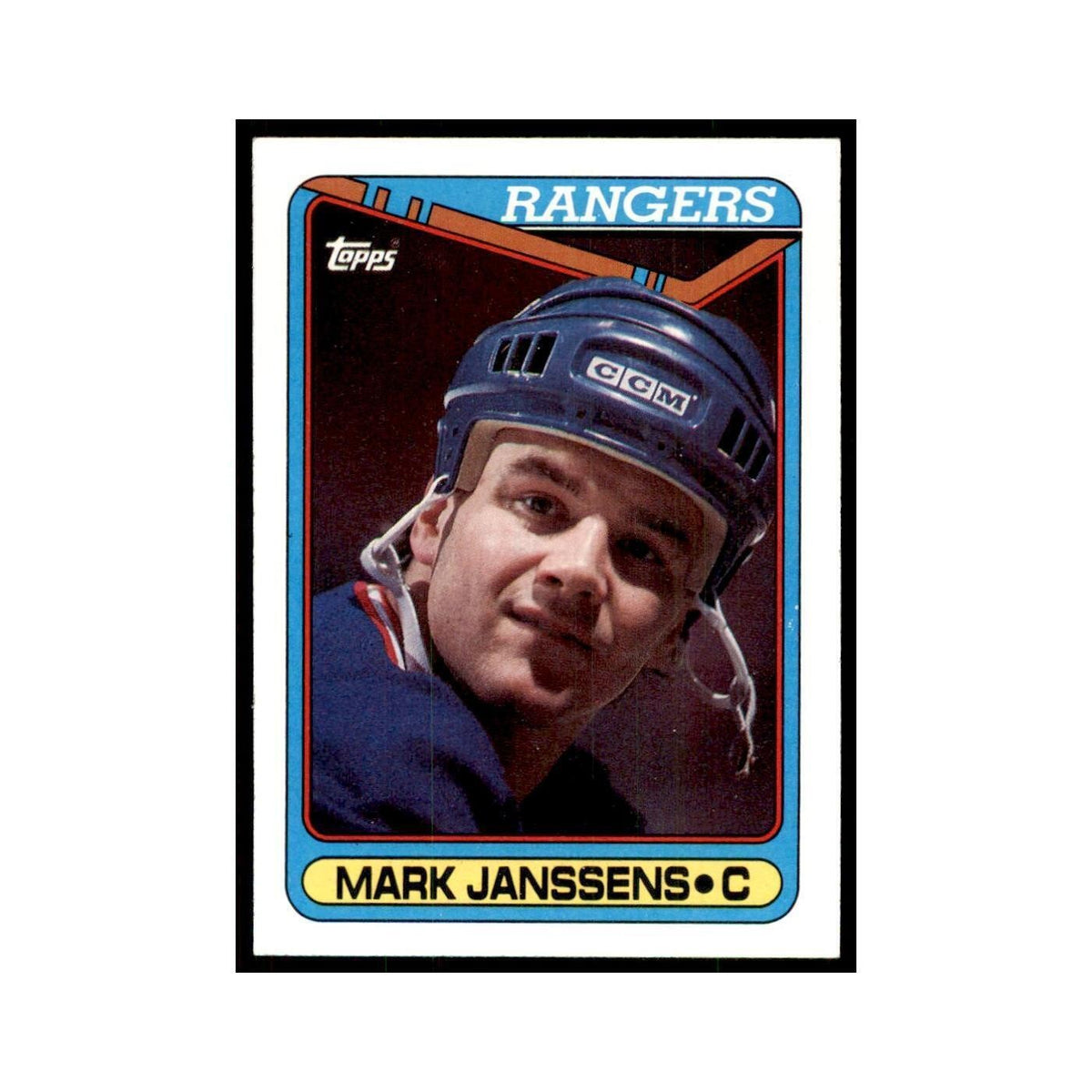 1990 Topps Hockey Card Mark Janssens #391