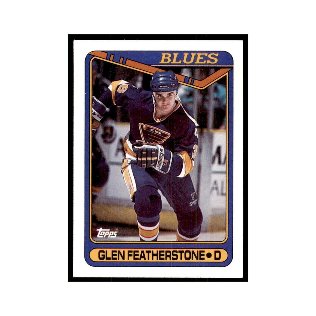 1990 Topps Hockey Card Glen Featherstone #387