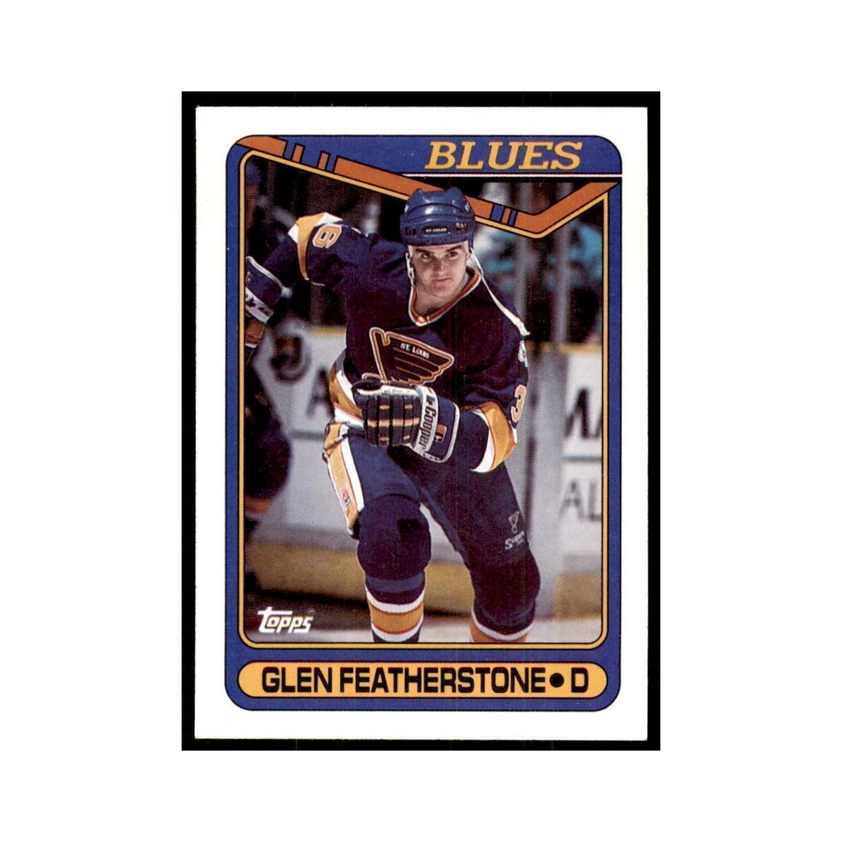 1990 Topps Hockey Card Glen Featherstone #387