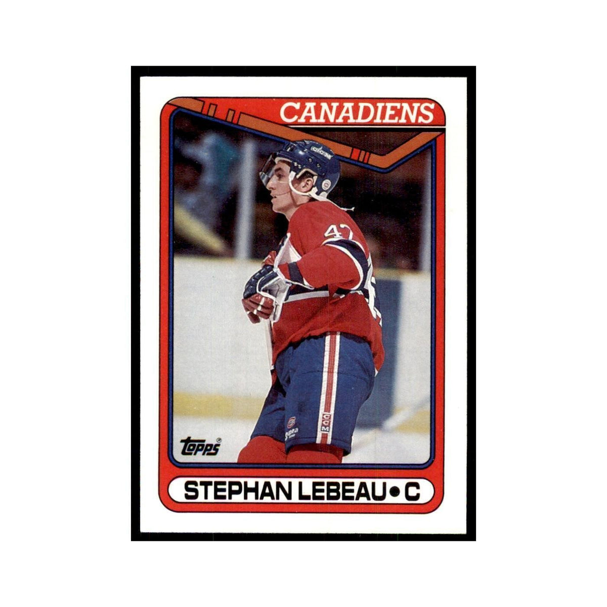 1990 Topps Hockey Card Staphan Lebeau #388