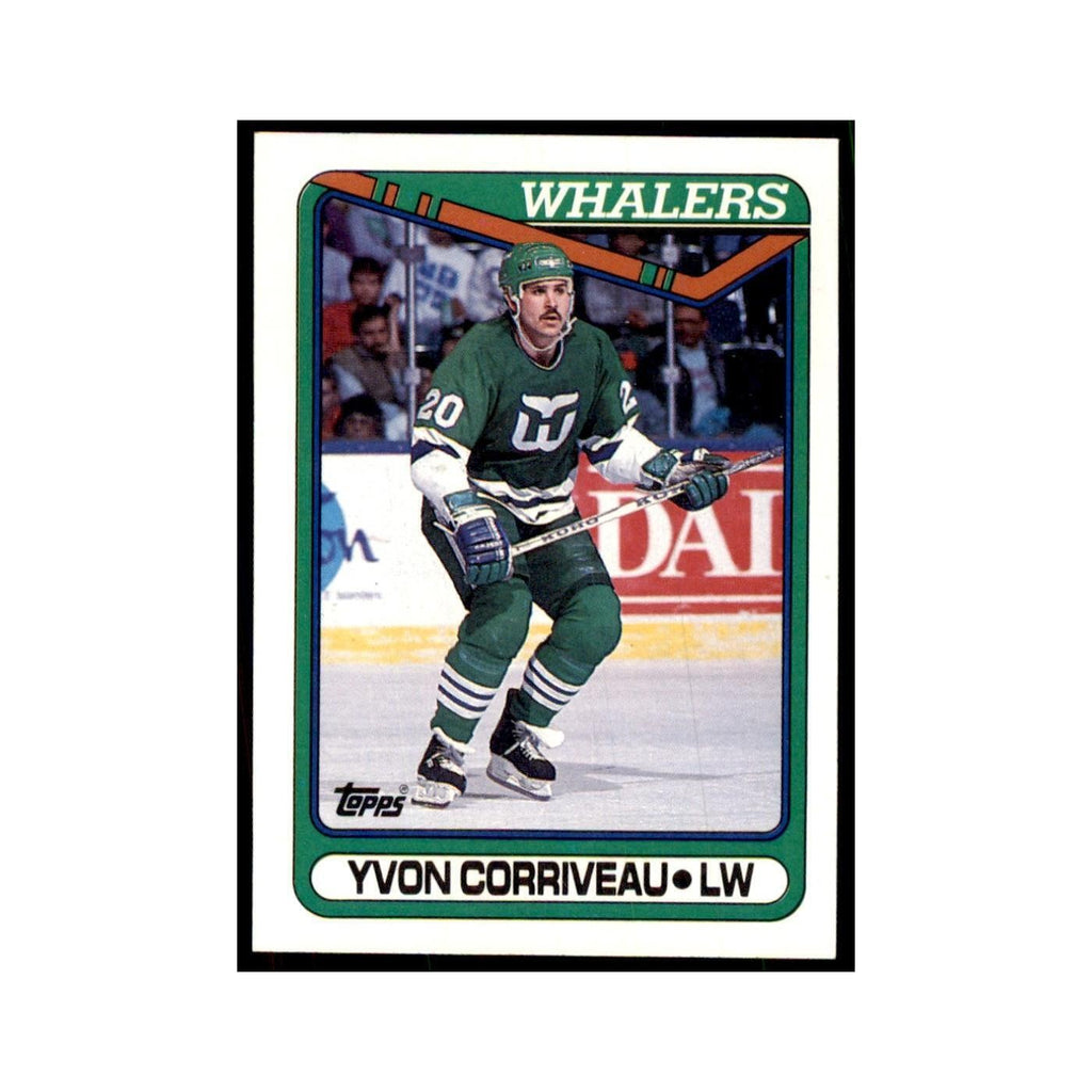 1990 Topps Hockey Card Yvon Corriveau #364