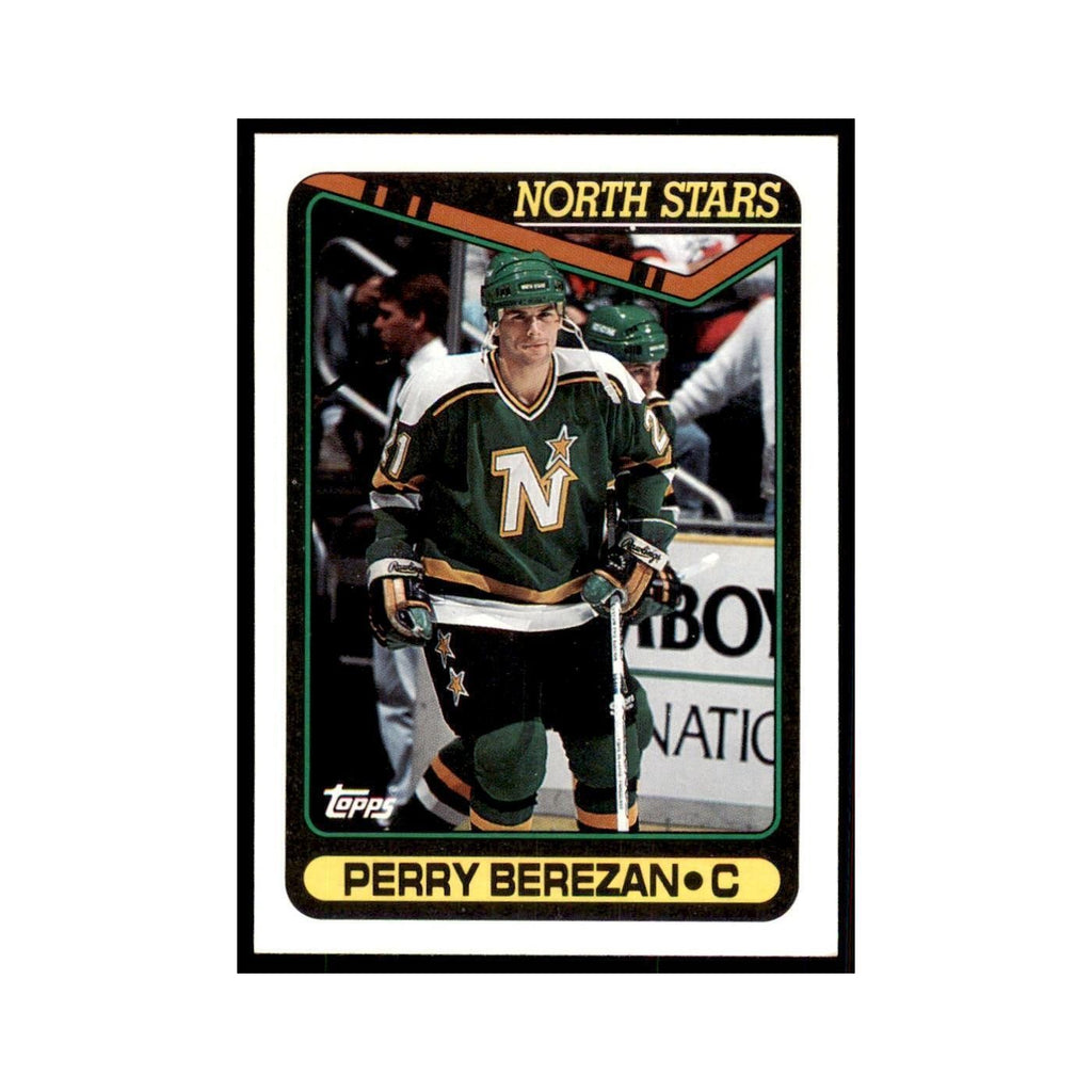 1990 Topps Hockey Card Perry Berezan #357