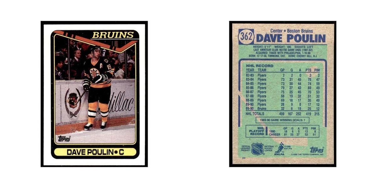 1990 Topps Hockey Card Dave Poulin #362