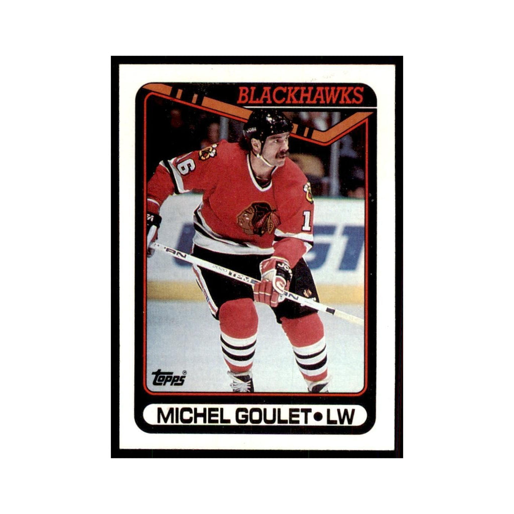 1990 Topps Hockey Card Michel Goulet #329