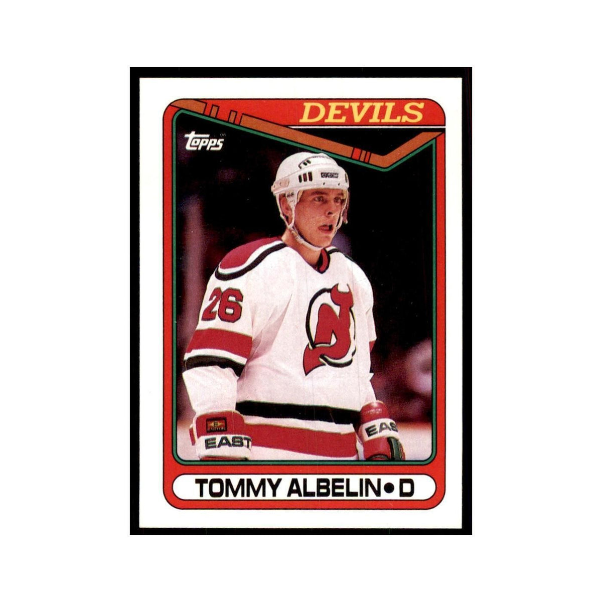 1990 Topps Hockey Card Tommy Albelin #323