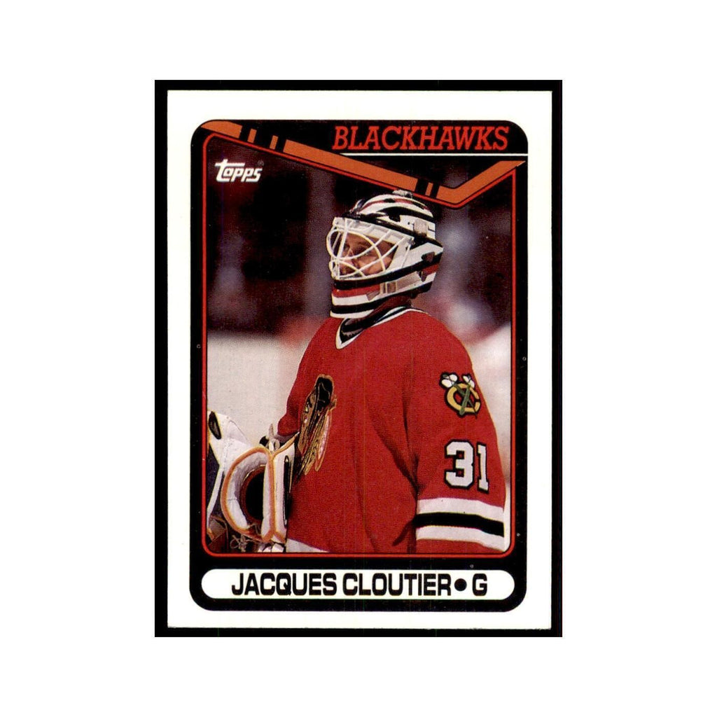 1990 Topps Hockey Card Jacques Cloutier #378
