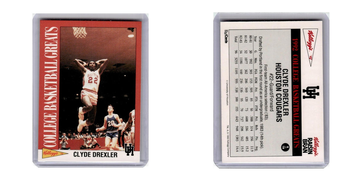 1992 Kellogg's College Basketball Greats Clyde Drexler #2