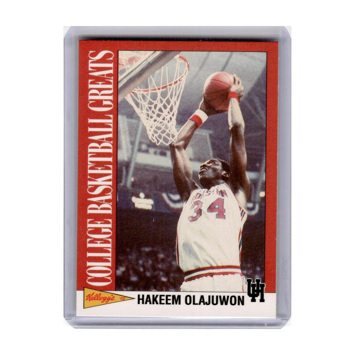 1992 Kellogg's College Basketball Greats Hakeem Olajuwon Houston Cougars #11