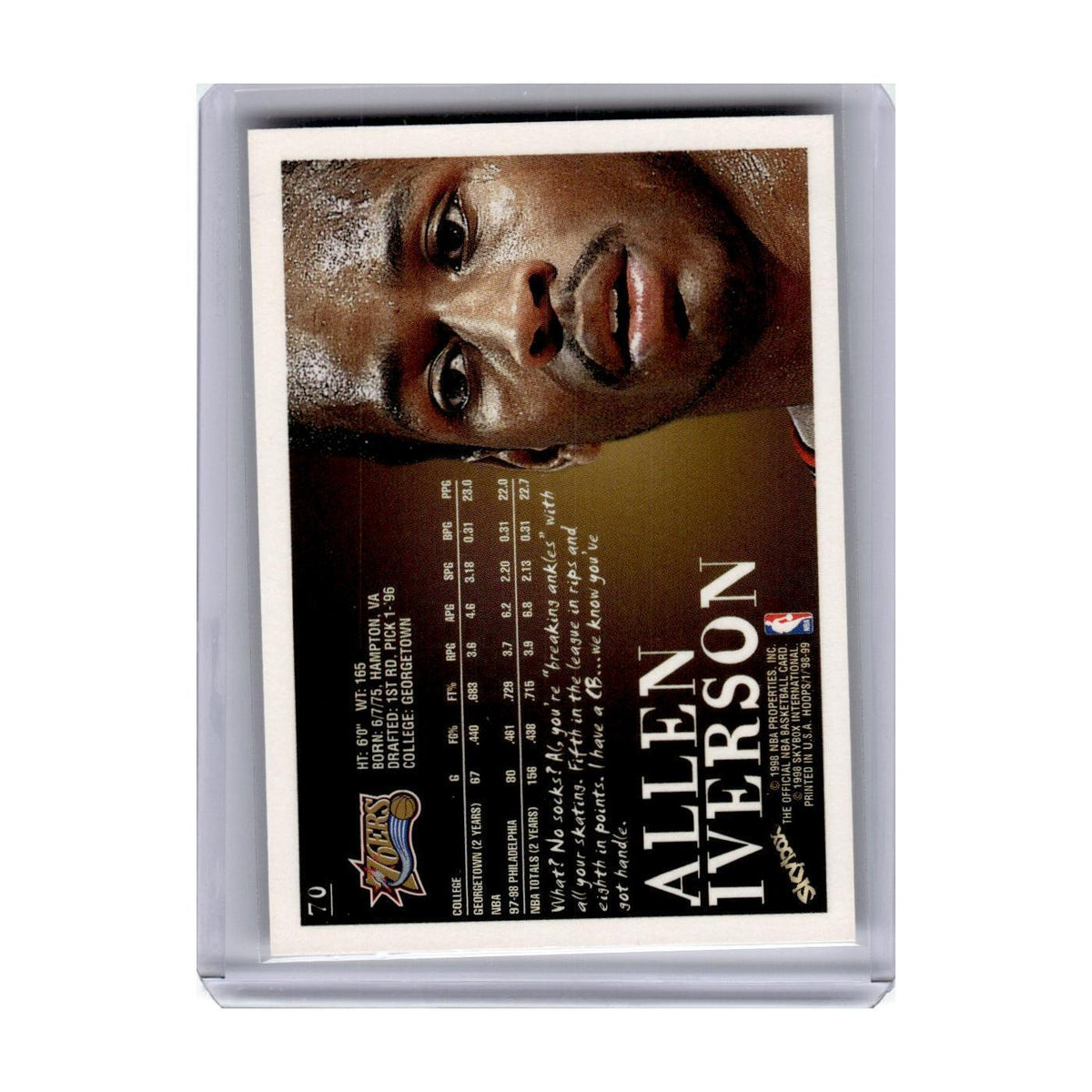 1998 Hoops Allen Iverson 76ers #70