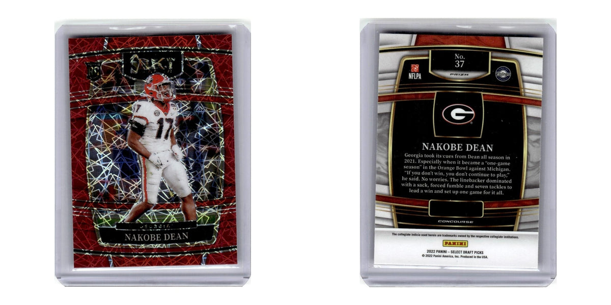 2022 Panini Select Draft Picks Nakobe Dean Georgia Bulldogs #37