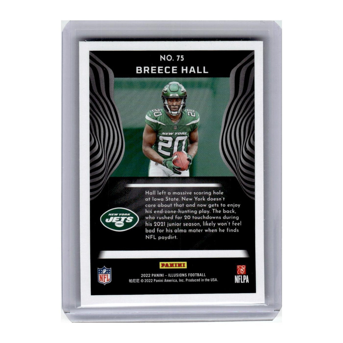 2022 Panini Illusions Breece Hall RC Jets #75