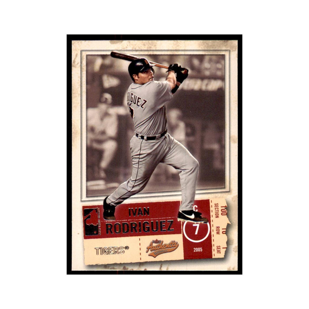 2005 Fleer Authentix Ivan Rodriguez Tigers #26