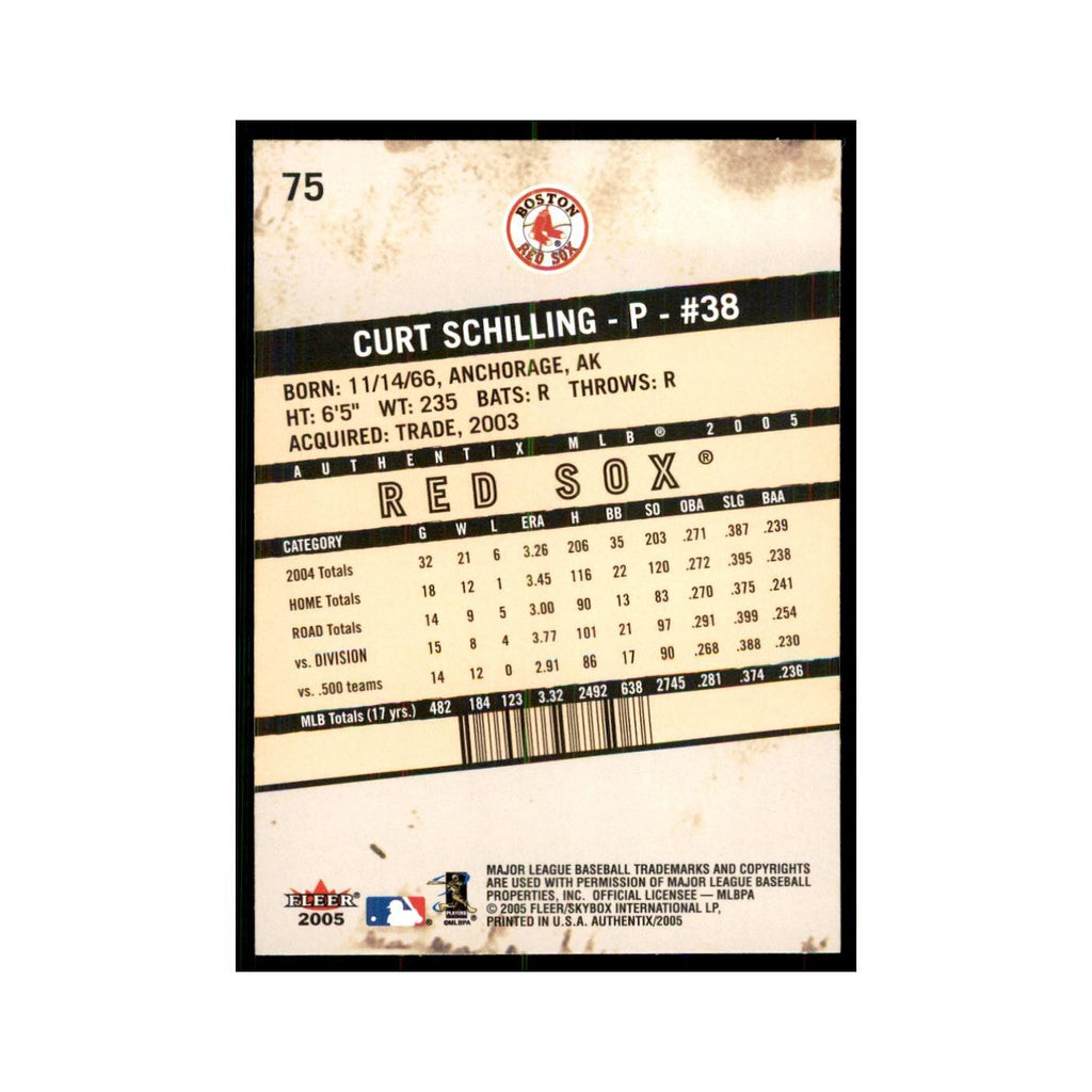 2005 Fleer Authentix Curt Schilling Red Sox #75