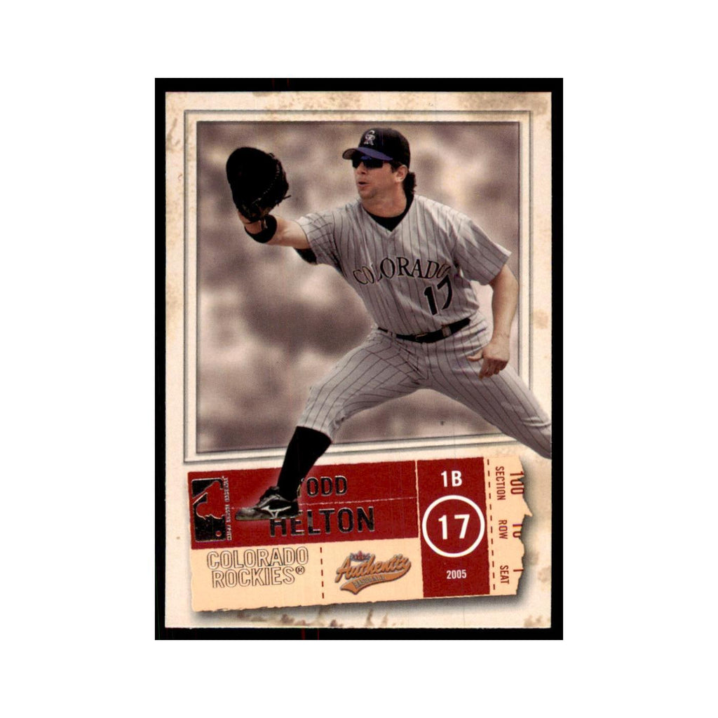 2005 Fleer Authentix Todd Helton Rockies #49