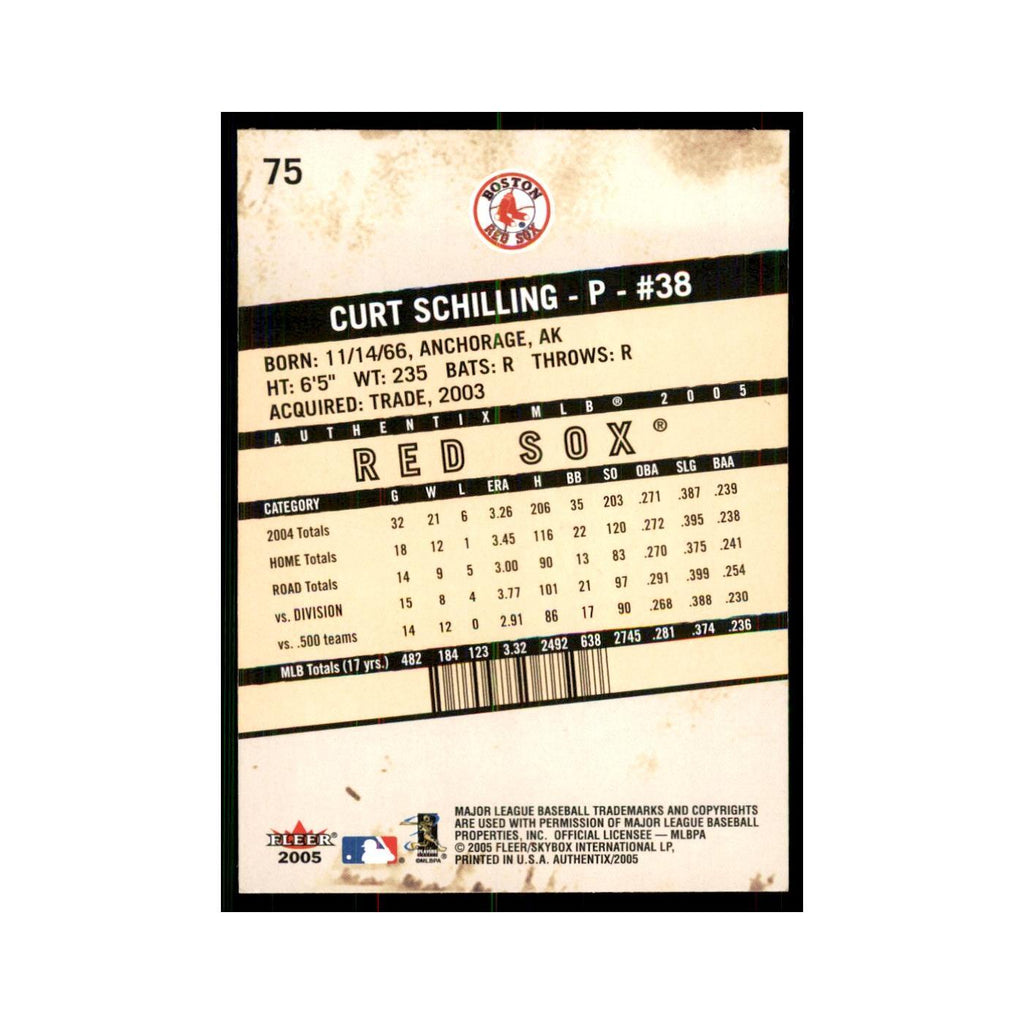 2005 Fleer Authentix Curt Schilling Red Sox #75