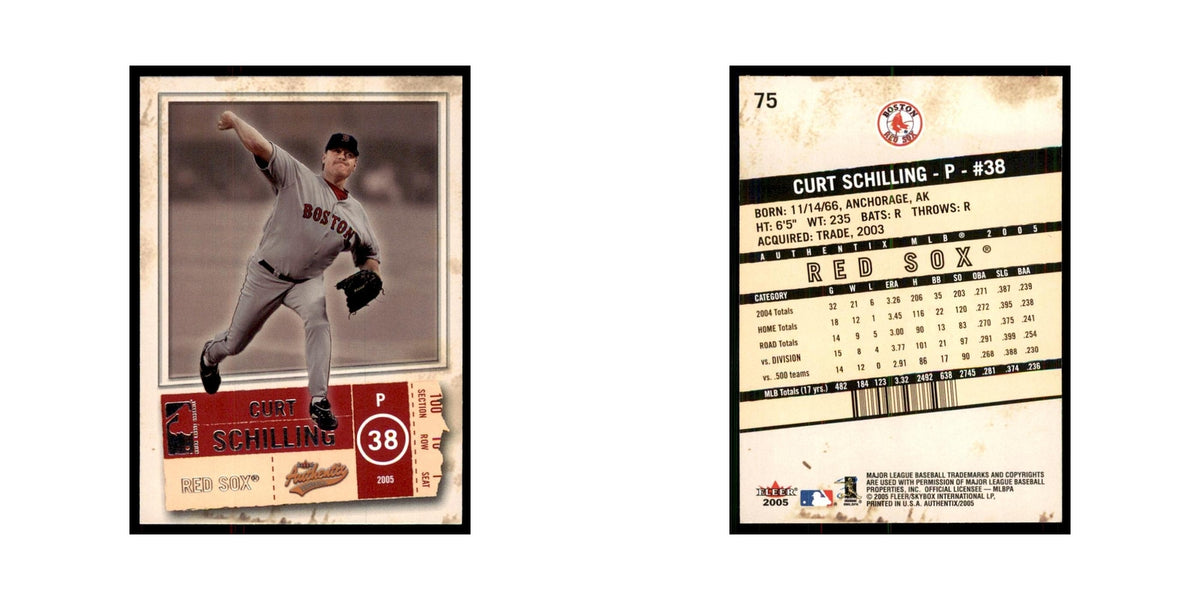2005 Fleer Authentix Curt Schilling Red Sox #75