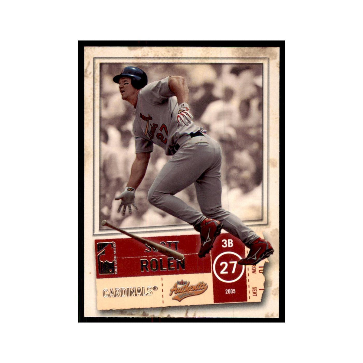 2005 Fleer Authentix Scott Rolen Cardinals #10