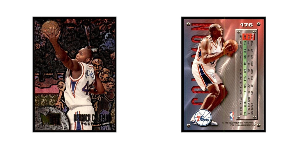 1995 Fleer Metal Derrick Coleman Basketball Cards #176