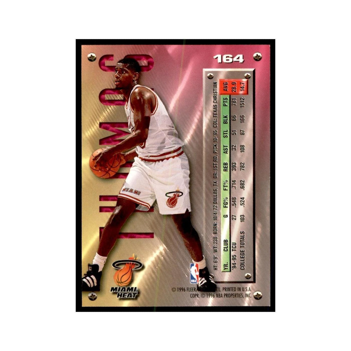 1995 Fleer Metal Kurt Thomas Basketball Cards #164