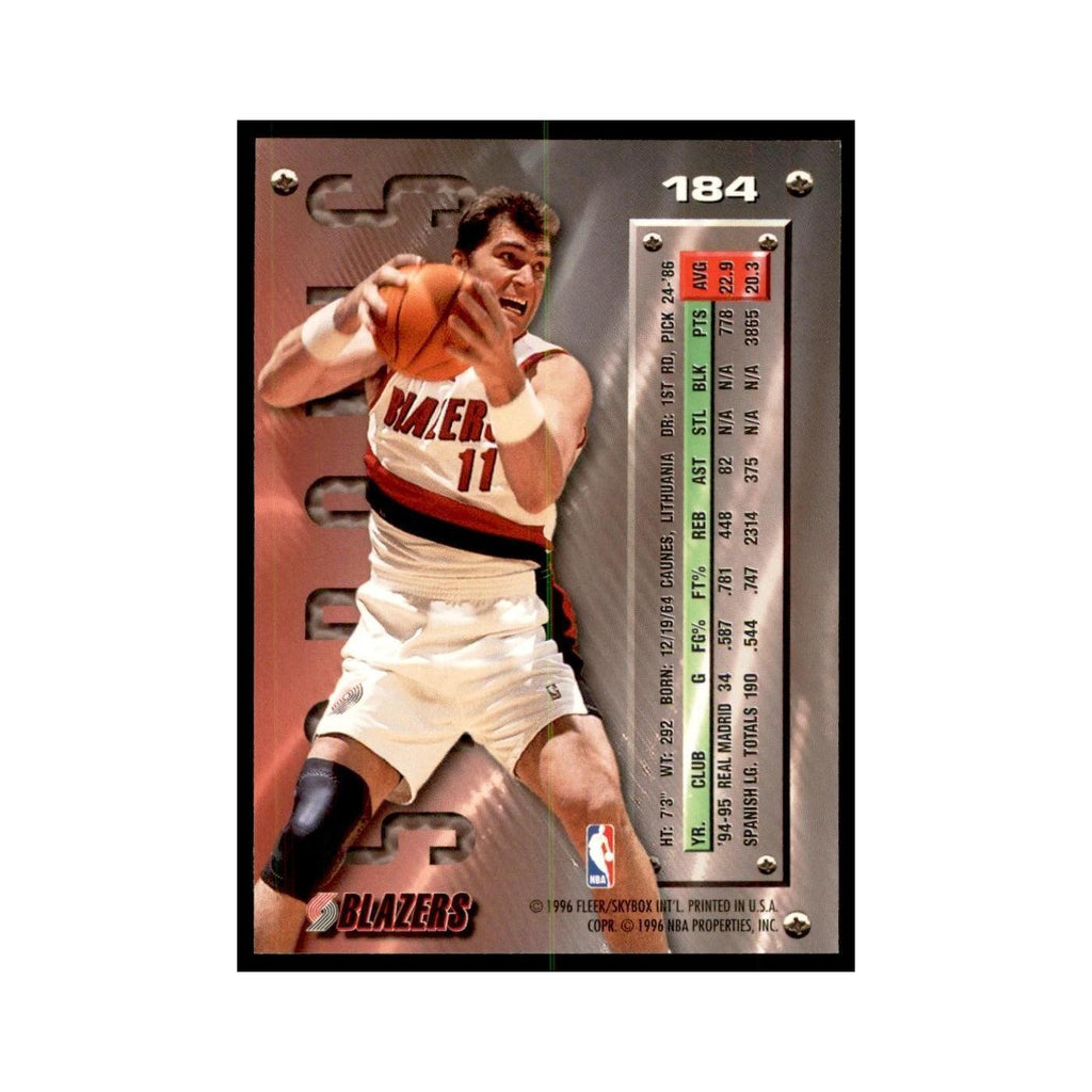 1995 Fleer Metal Arvydas Sabonis Basketball Cards #184