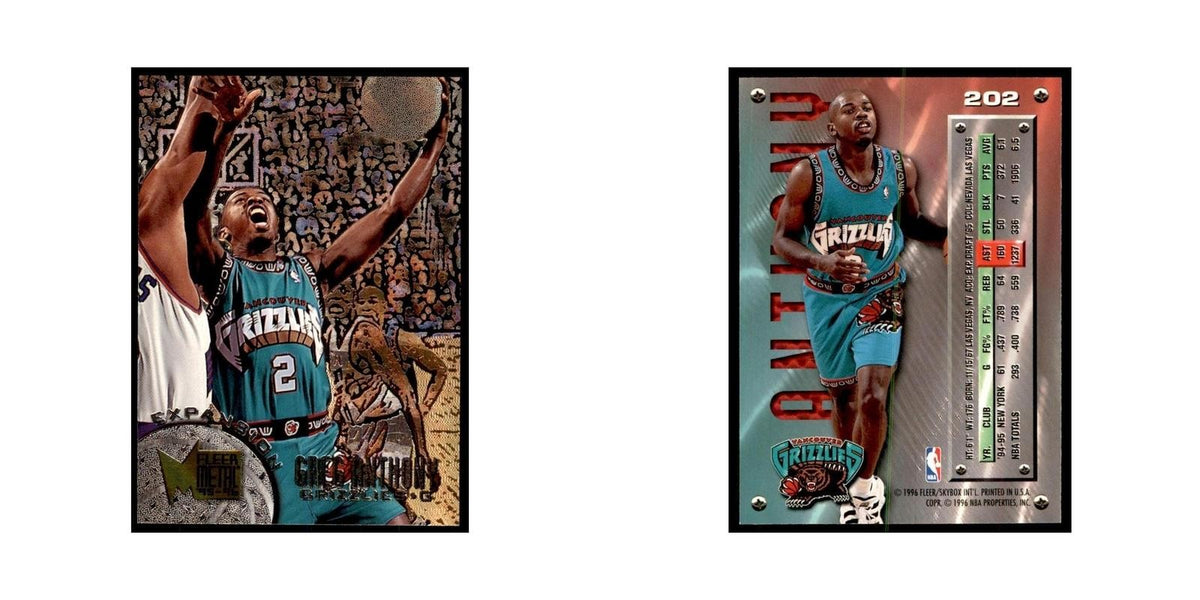 1995 Fleer Metal Greg Anthony Basketball Cards #202