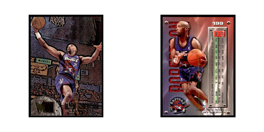1995 Fleer Metal Alvin Robertson Basketball Cards #199