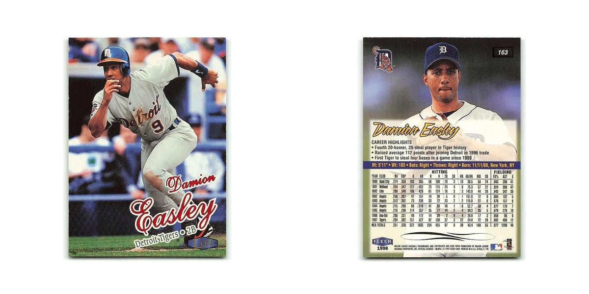 Damion Easly 1998 Fleer Ultra #163 Detroit Tigers Baseball Card NM